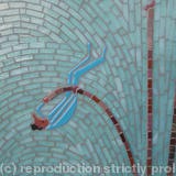 Olypic Pole Vaulter - Glass Fusions and Bullseye Glass