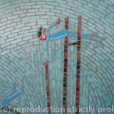 Olypic Pole Vaulter - Glass Fusions and Bullseye Glass