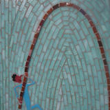Olypic Pole Vaulter - Glass Fusions and Bullseye Glass