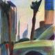 Car and Palms | £300 | 21 x 14cm | Crayon on paper Car and Palms
