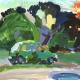 Car in sunlight05 | £300 | 20 x 12cm | Acrylic on paper Car in sunlight05