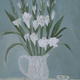 Flowers in a white jug