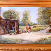 At the riding stables