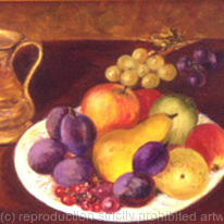 Fruit  Brass Jug