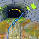 Blue Tit In Urban Jungle - Ink, acrylic, coarse pumice gel, permanent marker on canvas.