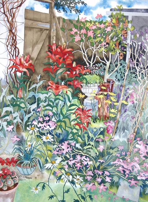 Red Lillies (Artist's ref 0709RE) Watercolour 35x48cm