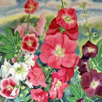 Hollyhocks ( Artist's ref 0711HO)