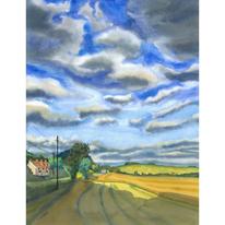 Fields near Little Blakenham, Suffolk (Artist's ref 0112FI)