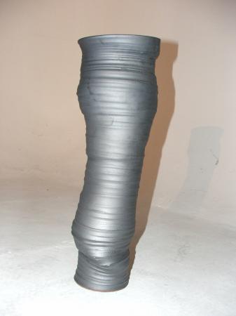 Thrown Form With Black Manganese Glaze
