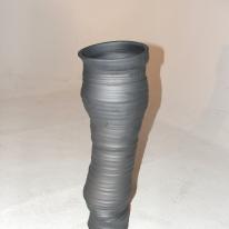Thrown Form With Black Manganese Glaze