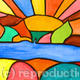 Stained glass sunburst