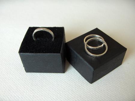 planished rings