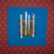 Birch panel 2 | | 24 x 24cm | Enamel on copper, mounted on blue painted board Birch panel 2