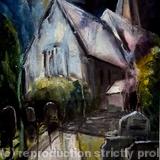 Alciston Church Remembered - Mixed Media