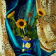 Sunflowers-real, painted,…