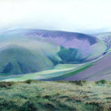399 Cautley Spout and the Howgills - pastel