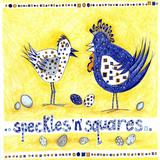 Speckles and Squares - coloured pencil and biro