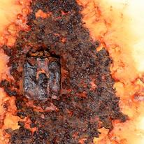 Rusted enamel