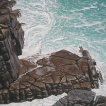 Below Treen Cliff(46x36cm)