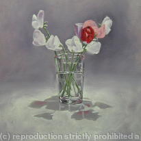 Sweet Peas In Glass
