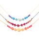 sml colour fade necklaces | | | silicone, silver and 18ct gold plate sml colour fade necklaces