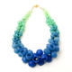 Plume necklace - blue/green fade