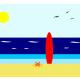 Surfing Crab II | | 21 x 30cm | digital art illustration Surfing Crab II