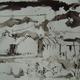 Shawbost Houses | | 40 x 60cm | Indian Ink Shawbost Houses