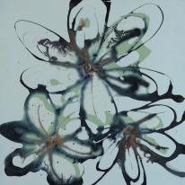Flora - Green gold lilies