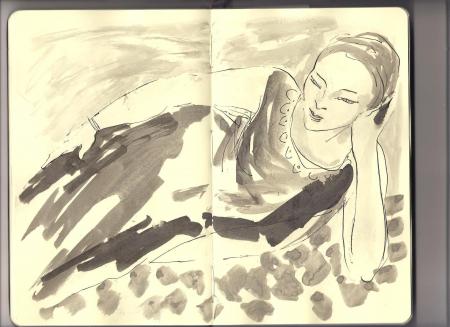 sketchbook -reclining figure
