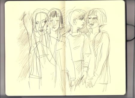 sketchbook - standing group