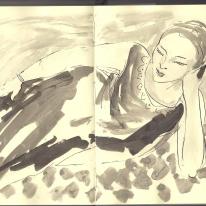 sketchbook -reclining figure