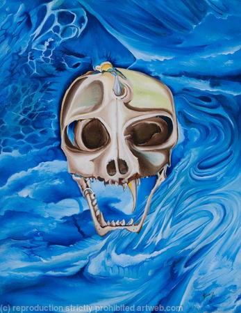 Skull in park
