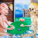 Playing for fish - oil on canvas