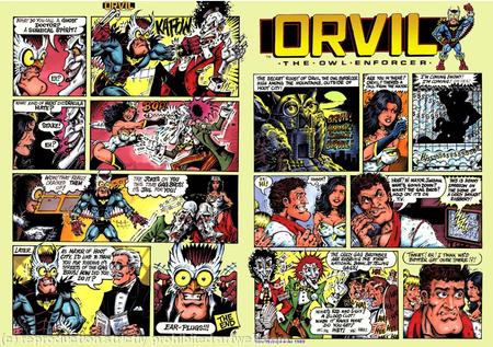 Orvil Comic book pages 1 and 4