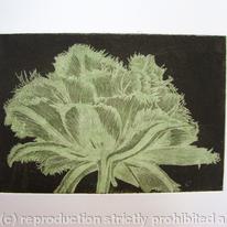 Cool Cystal Aquatint Etching Green