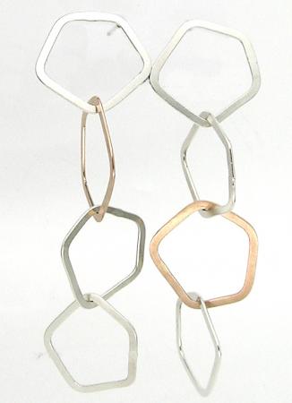 lamella link earrings