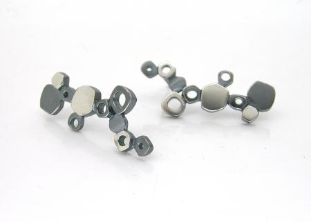 lamella long cluster earrings