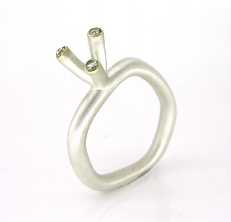 rose-cut diamond companion stacker
