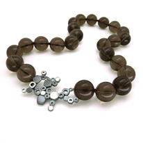 t-bar smokey quartz necklace