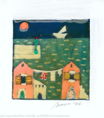 night sea landscape