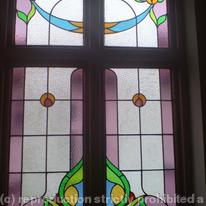 pink glass in Osterley