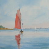 Calm Water at Hickling - Oil on Board
