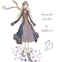 Swedish Interior designs winter clothes card