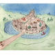 Medieval Ville | | | Hand painted Etching Medieval Ville