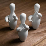 BOWLING PINS. Glazed ceramics - 