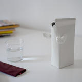 MILK CARTON. Arms forward. Glazed ceramics - 