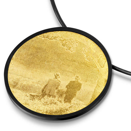 Large countryside necklace, oxidized silver and gold plate