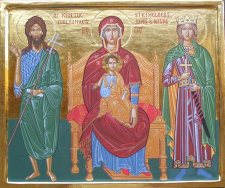 Mother of God with Saints John the Baptist and Ethelbert of Hereford