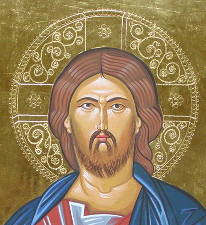 Byzantine Christ Pantocrator Detail